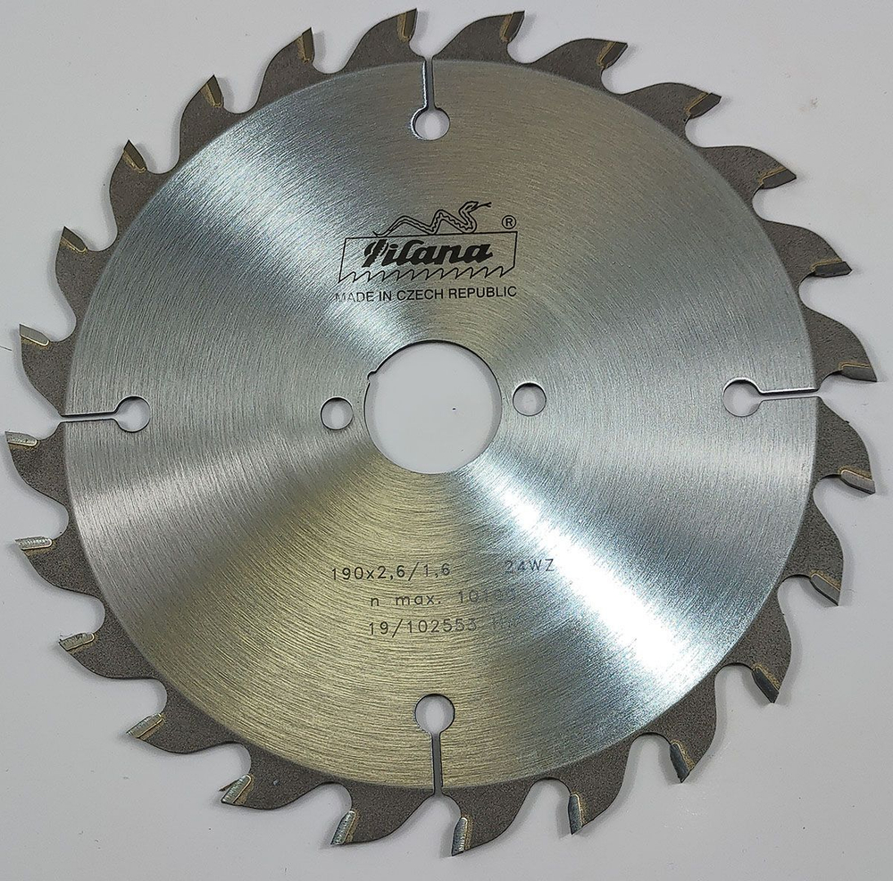 Пила дисковая TCT "Pilana" 190x2.6/1.6x30 z24 91 WZ
