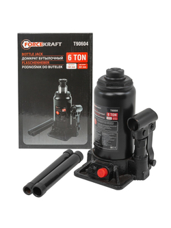 Домкрат бутылочный 6т с клапаном (h min 181мм,h max 351мм) FORCEKRAFT FK-T90604(DS)