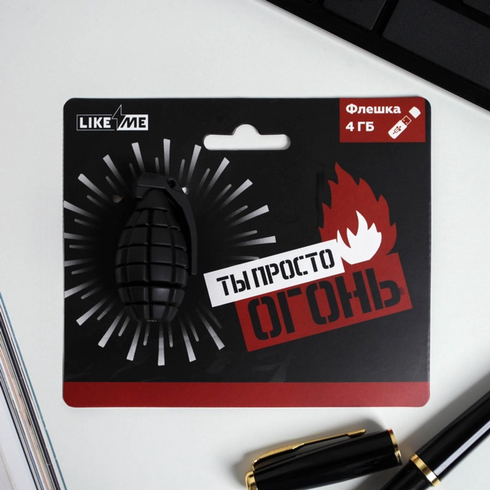 Флешка USB на открытке «Граната», 4 ГБ