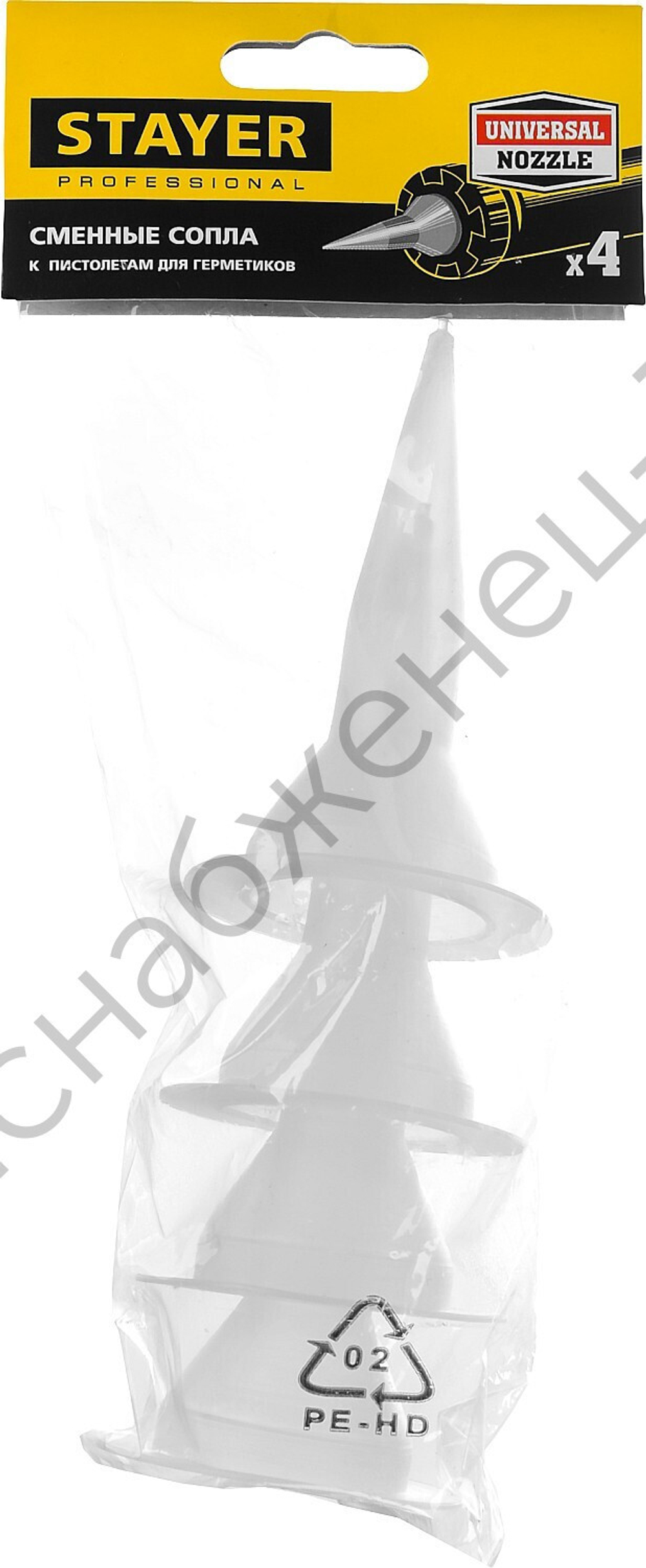STAYER 4шт., запасные сопла для закрытых пистолетов для герметика, PROFESSIONAL (0673-S4)