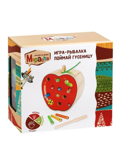 Игра-рыбалка Поймай гусеницу 10 магнитных гусениц