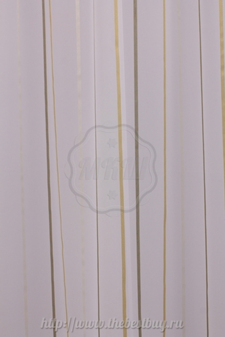 Тюль в полоску: Антония (S206-3) - (300х280)х2 см. - желтый