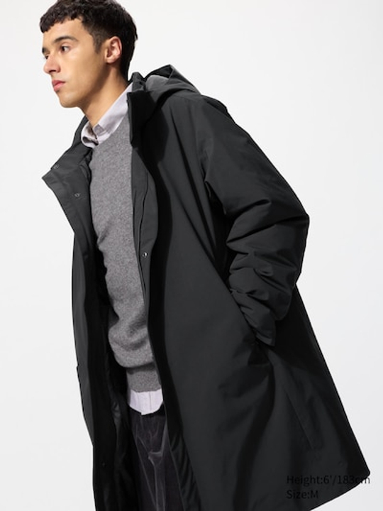 UNIQLO Гибридный переработанный пуховик, черный