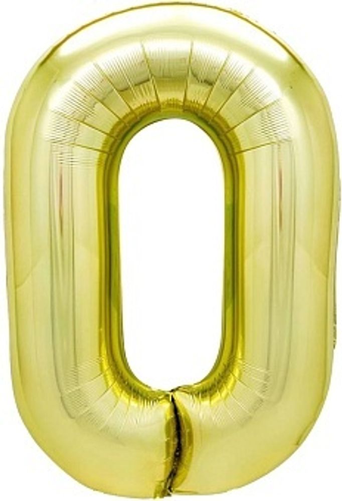 К 40&quot; Цифра 0 Белое золото 100 см.