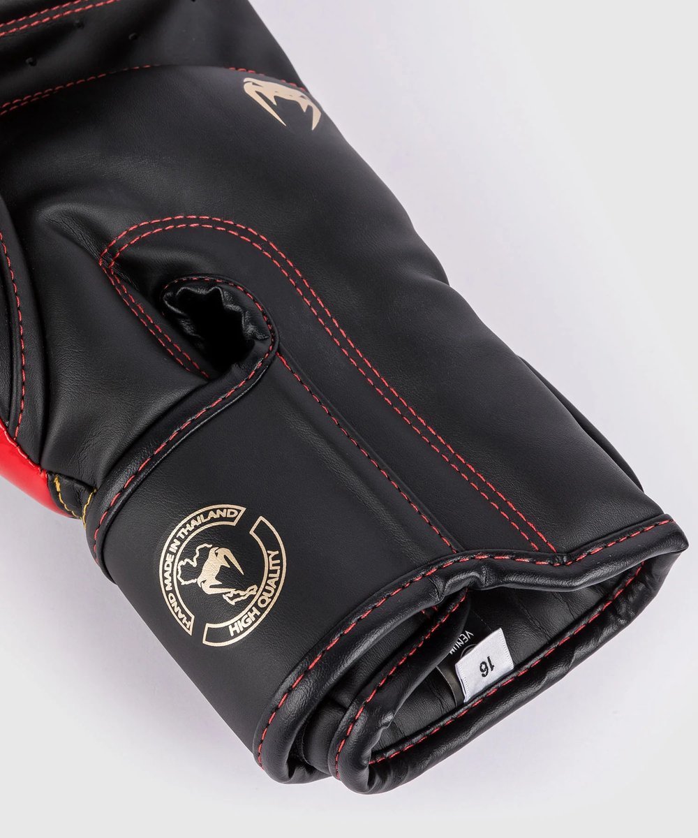 Перчатки боксерские Venum Elite Black/Gold/Red