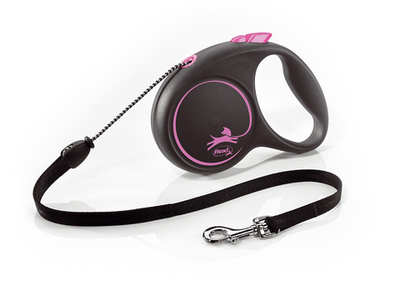 Flexi new Black Design рулетка для собак 20 кг трос 5 м.