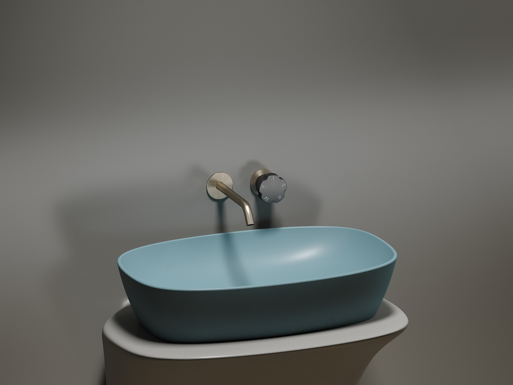 Умывальник чаша накладная овальная (цвет Зеленый Матовый) Element 610x385x140мм