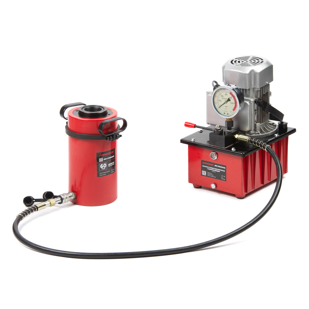 HRH-CY06060100 Гидравлический цилиндр (домкрат) с полым штоком, однополостной 60 т, ход 100 мм