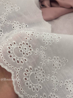 Кружево белое шитье хлопок 190 мм
