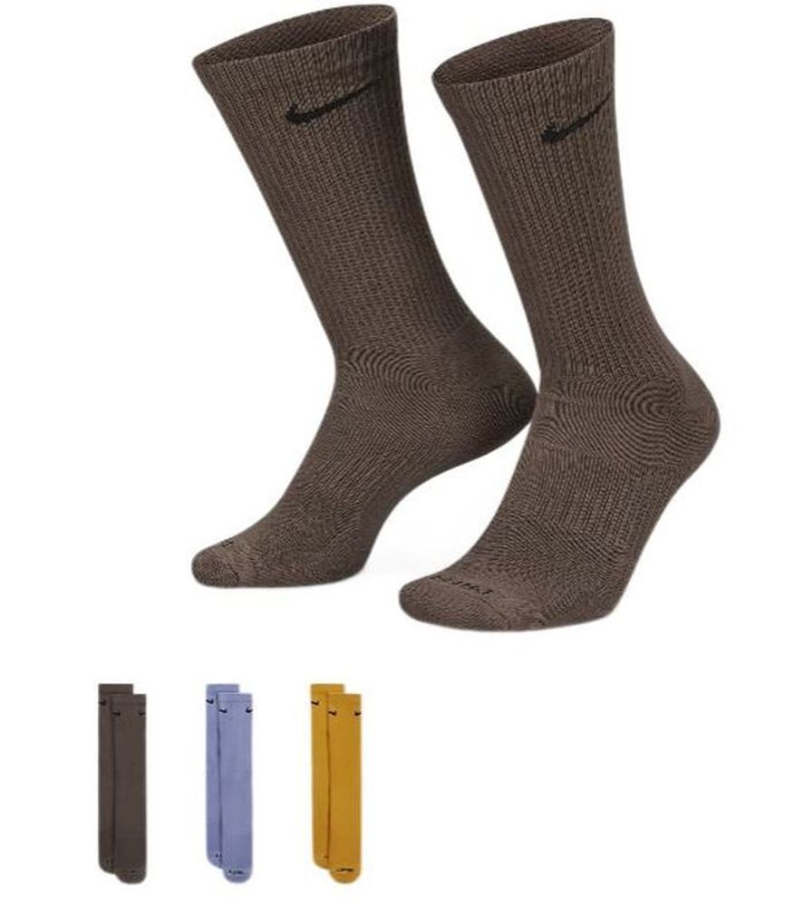 Теннисные носки Nike Everyday Plus Cushioned Training Crew Socks 3P - разноцветный