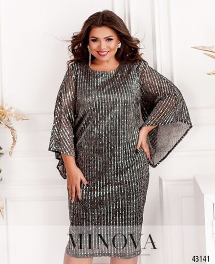 Платье 2088Б-серебро Minova Фото 2