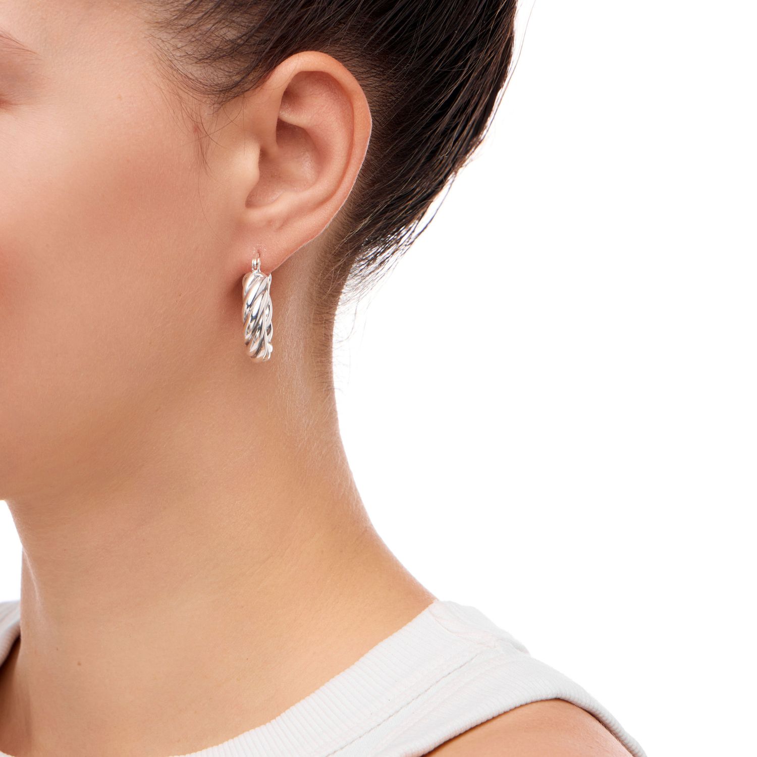 Серьги Silver Rope Earrings