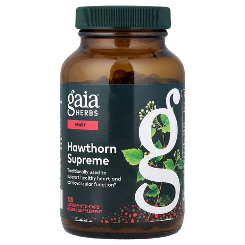 Gaia Herbs, Hawthorn Supreme, 120 капсул Liquid Phyto-Caps (500 мг в 1 капсуле)