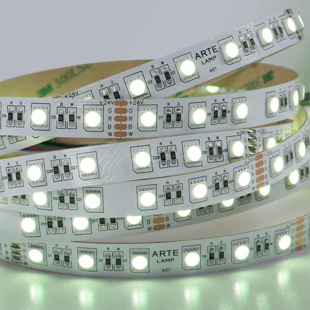 Светодиодная лента 24V 14,4W/m RGB+W 4000К 5м Arte Lamp TAPE