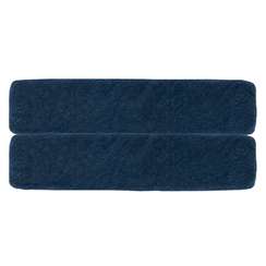 Простыня на резинке из хлопкового трикотажа темно-синего цвета из коллекции essential