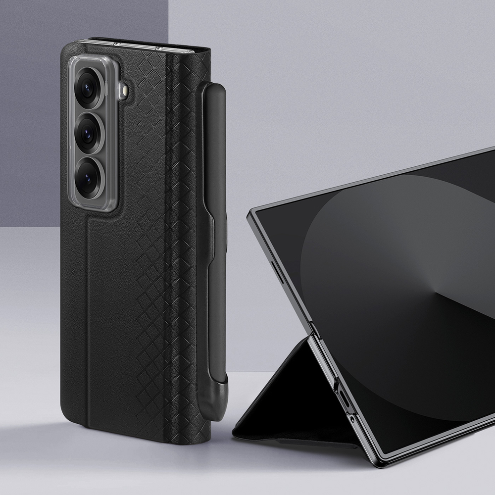 Чехол из кожи для Samsung Z Fold SE (W25), серия Bril Series Case (версия с S Pen) от Dux Ducis