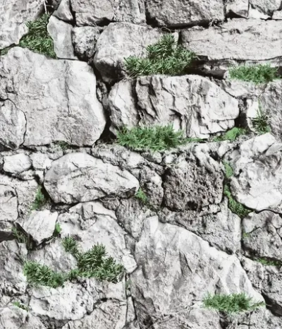 Обои бумажные, моющиеся, полуметровые, 0,53*10м, Камни 3