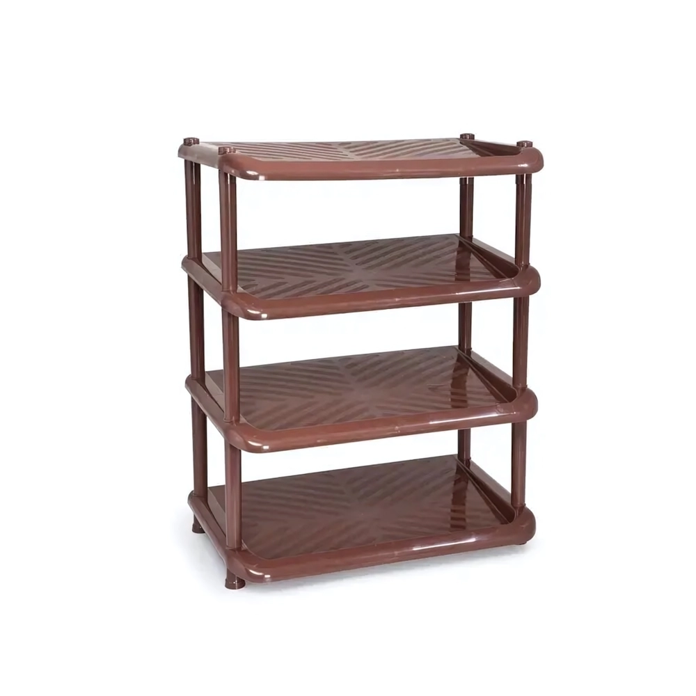 Этажерка для обуви Комфорт, 4 полки, (коричневая)
