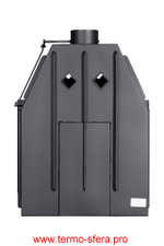 Каминная топка Экокамин Альфа 700-150 B принтинг черный шамот