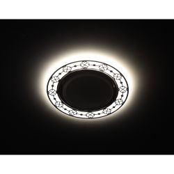 DK LD28 WH/WH Светильник ЭРА декор cо светодиодной подсветкой GX53, белый/белый