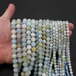 Аквамарин микс бусины 6мм 8мм 10мм