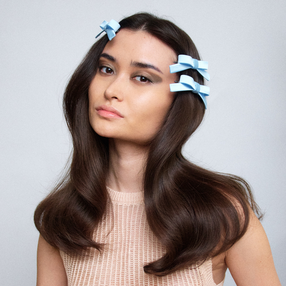 Бант "Стрекоза" XS голубой