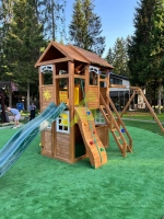 Детская площадка Клубный домик 2 с горкой трубой Luxe