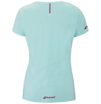 Женская теннисная футболка Babolat Exercise Message - blue tint