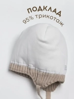 Шапка зимняя с помпоном и ушками для девочки