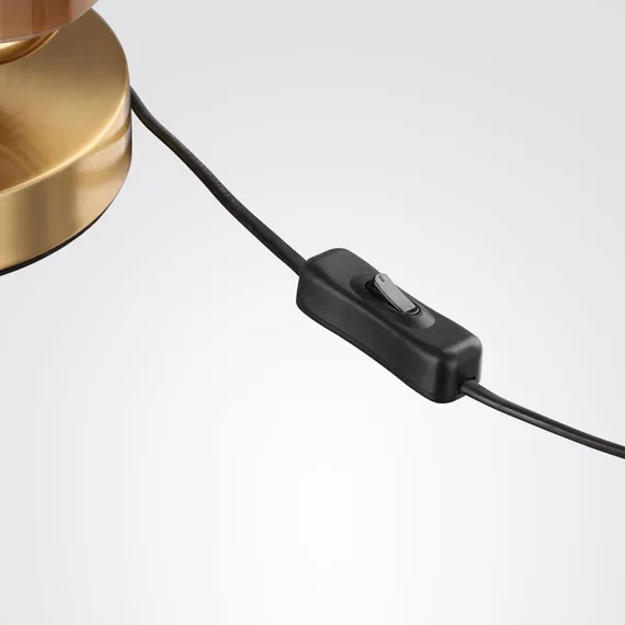 5467/10TL MODERN ODL_EX26 049 белый/коричневый/античная бронза/металл/стекло/декор металл Настольная лампа LED 10W (5W*2) 2700K LION