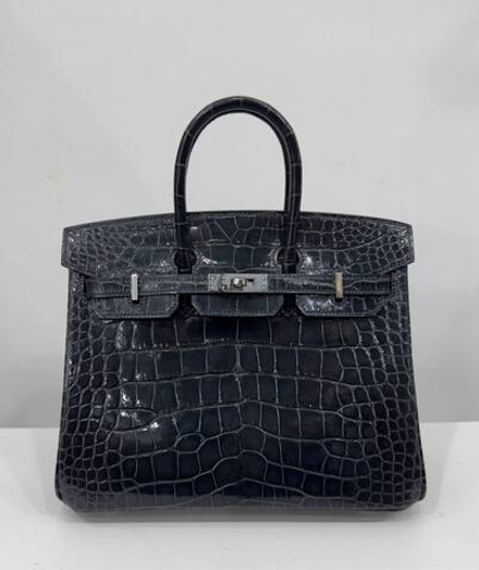 Сумка Hermes из кожи крокодила 25 см