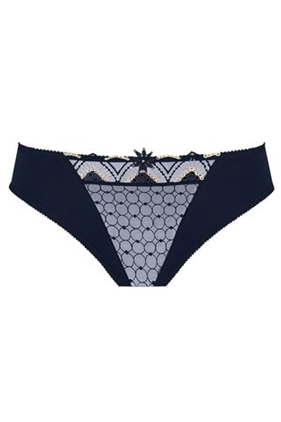 Трусы-слипы Valeria с ажуром (Размер: 42) (Цвет: синий)