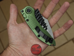 Нож Microtech Stitch Green / BLK A+++ алюминиевая рукоять 169-10APBK