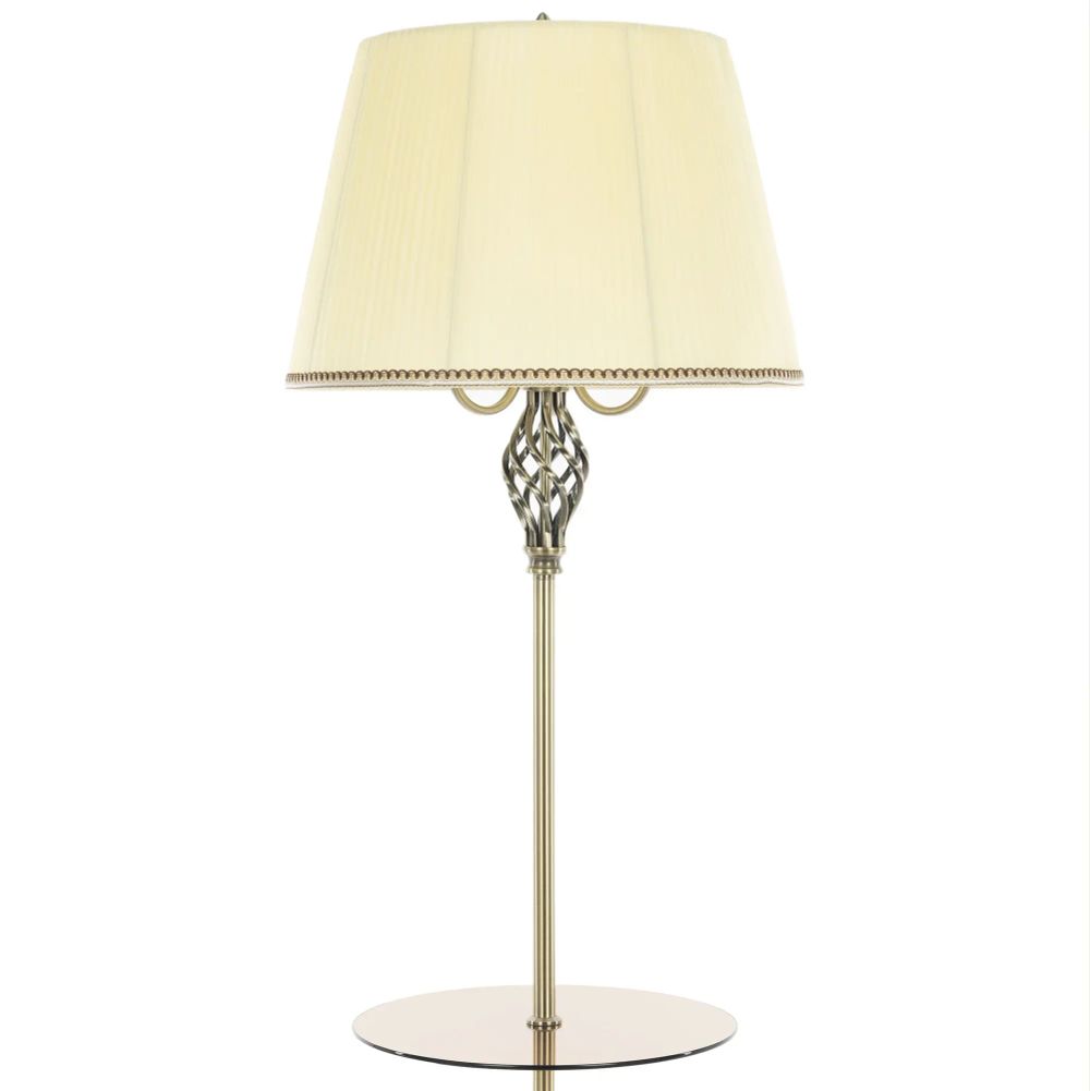 Citilux Вена CL402933T Торшер бронза со столиком и кремовым абажуром