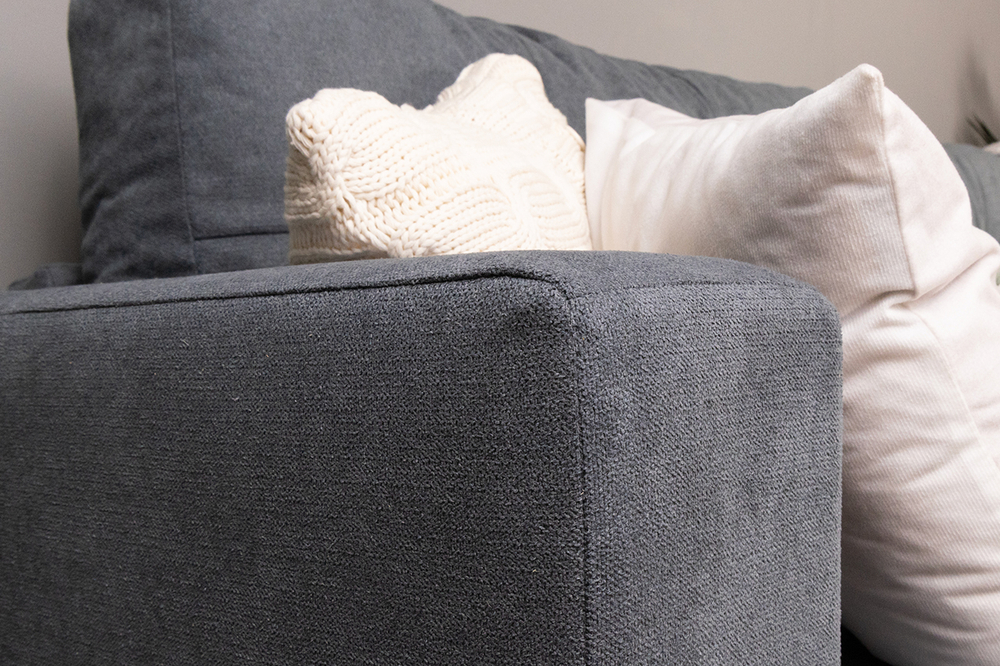 Диван прямой Аракуль 2 Велюр Омега 32 серый