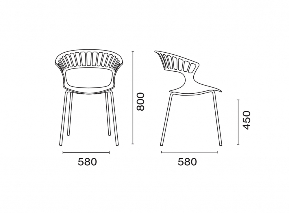 Кресло пластиковое Papatya Tiara, белый