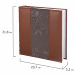 Фотоальбом BRAUBERG на 200 фото 10х15 см, под кожу (комбинированную), бумажные страницы, бокс, коричневый, 390483