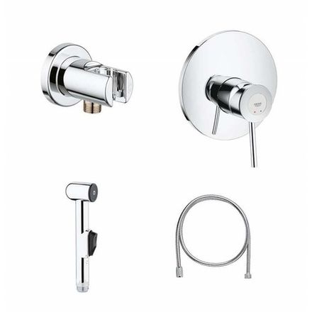 Гигиенический набор Grohe BauClassic хром 124434