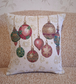 Декоративный гобеленовый чехол для интерьерной подушки Шарики 38*38