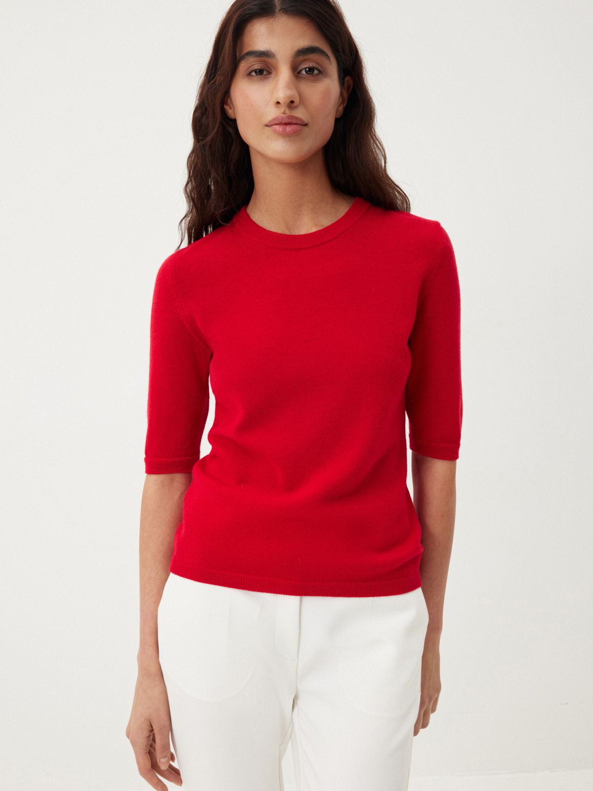 Топ из мягкой шерсти Red Rose