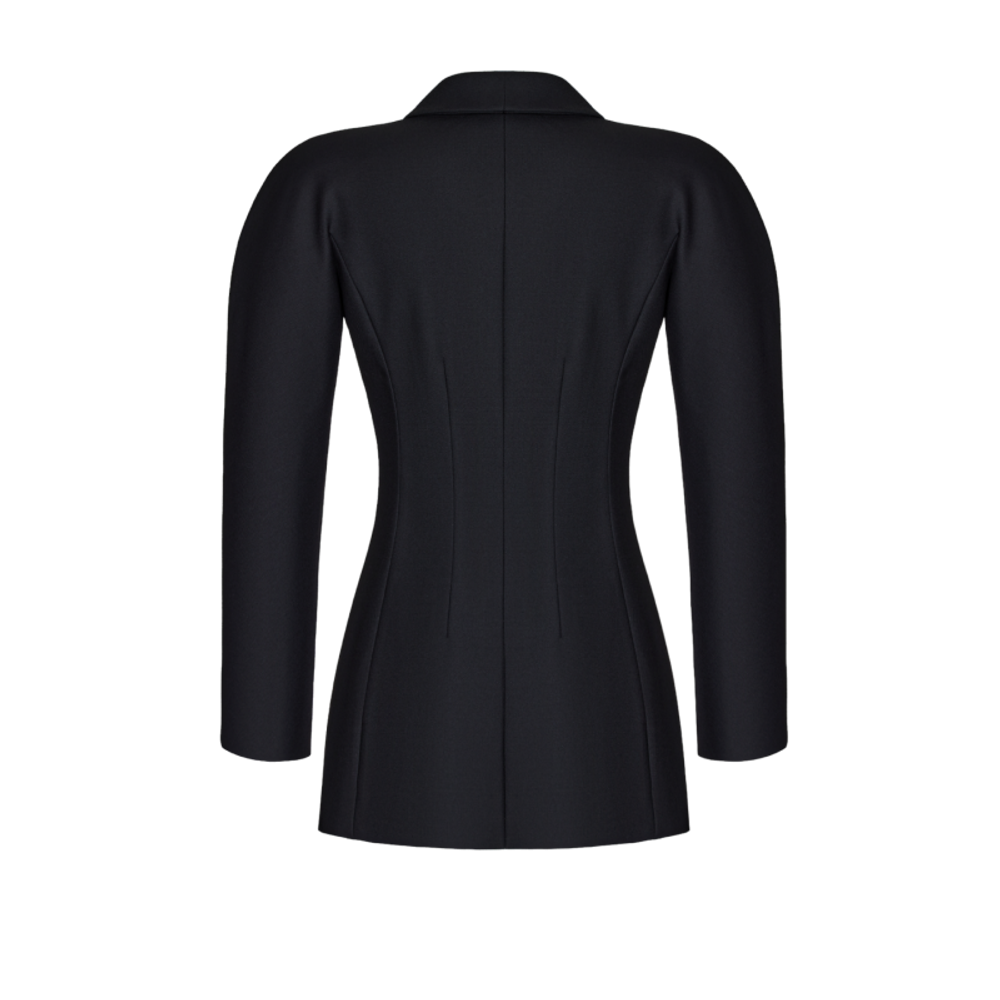 Жакет с фигурным рукавом из поливискозы