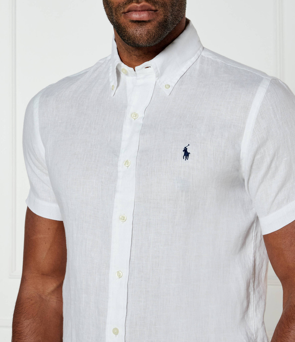 Льняная рубашка POLO RALPH LAUREN - белый(710795452)