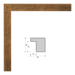 Фоторамка пластиковая 30х40 см, коричневая, фактура дерево, арт. 3040.628060