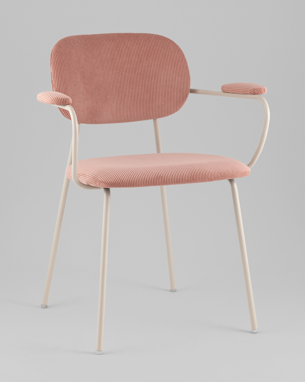 Стул Кэрол пыльно-розовый серые ножки