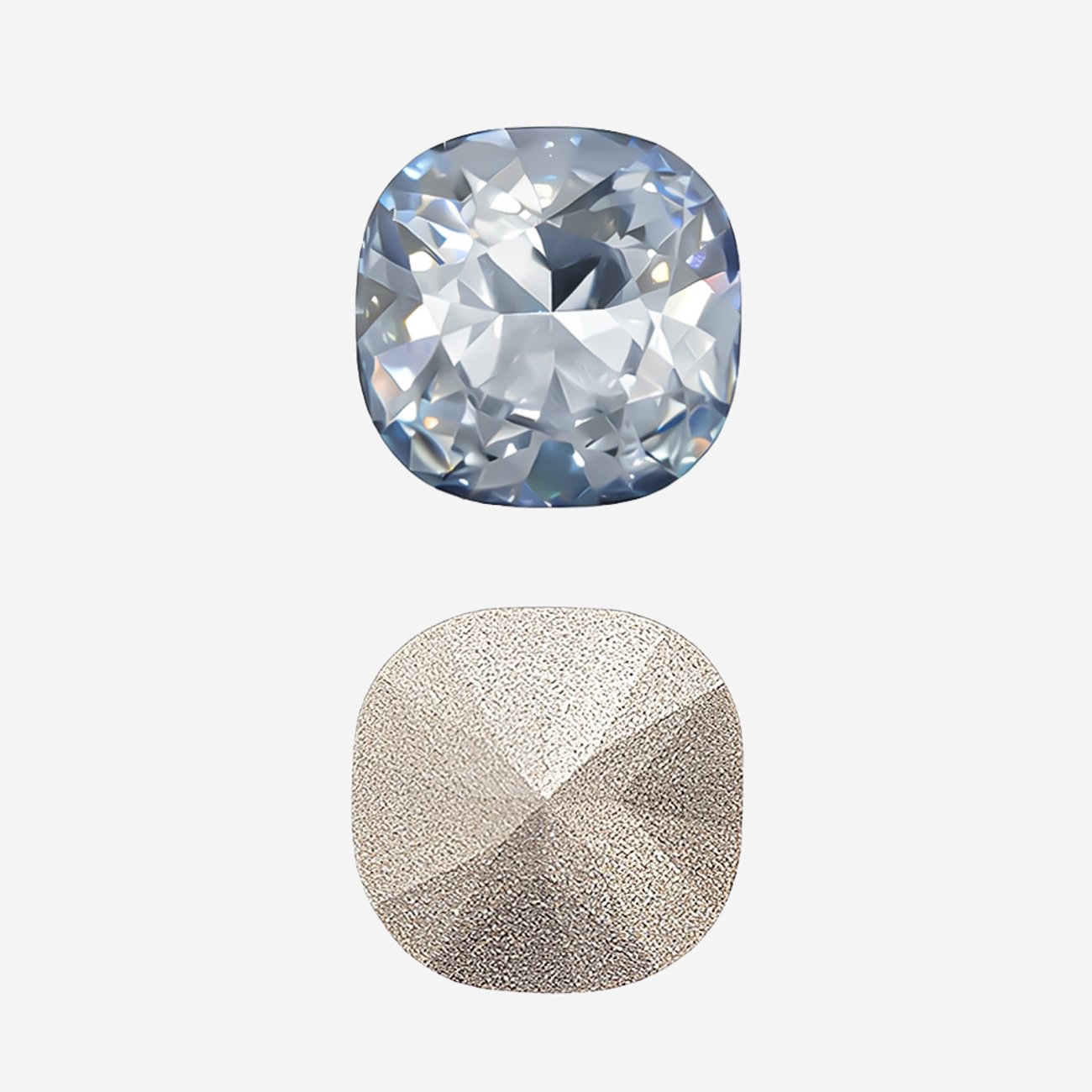 Кристалл Кушон (Сushion), оттенок "Серебристый оттенок"/"Silver Shade", 12мм