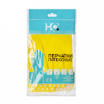 Перчатки КЩС латексные многоразовые желтые, 1 пара, р-р L HQ Profiline