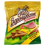 Сухарики Ветчина и сыр/Телятина на гриле/Шашлык/Сыр/Томат и моцарелла Воронцовские 40г в ассортименте