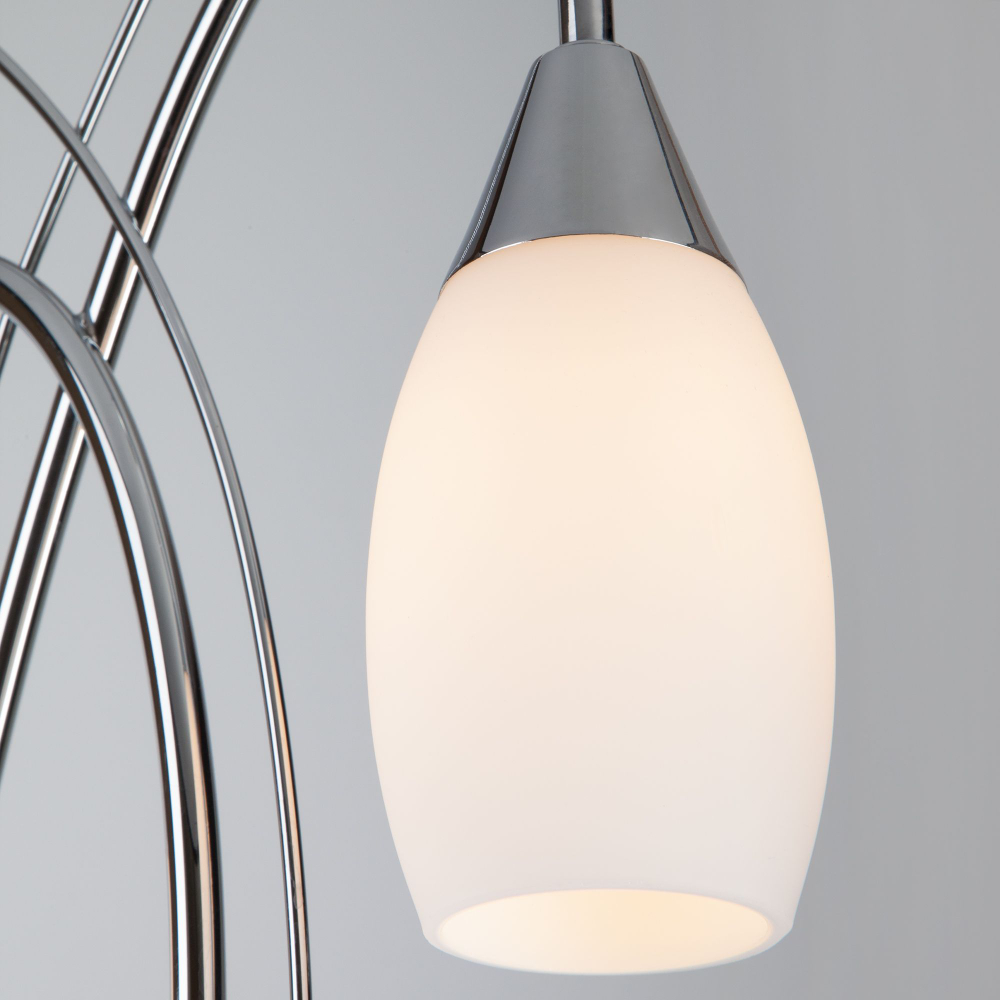 Торшер со стеклянными плафонами 22080/2F хром