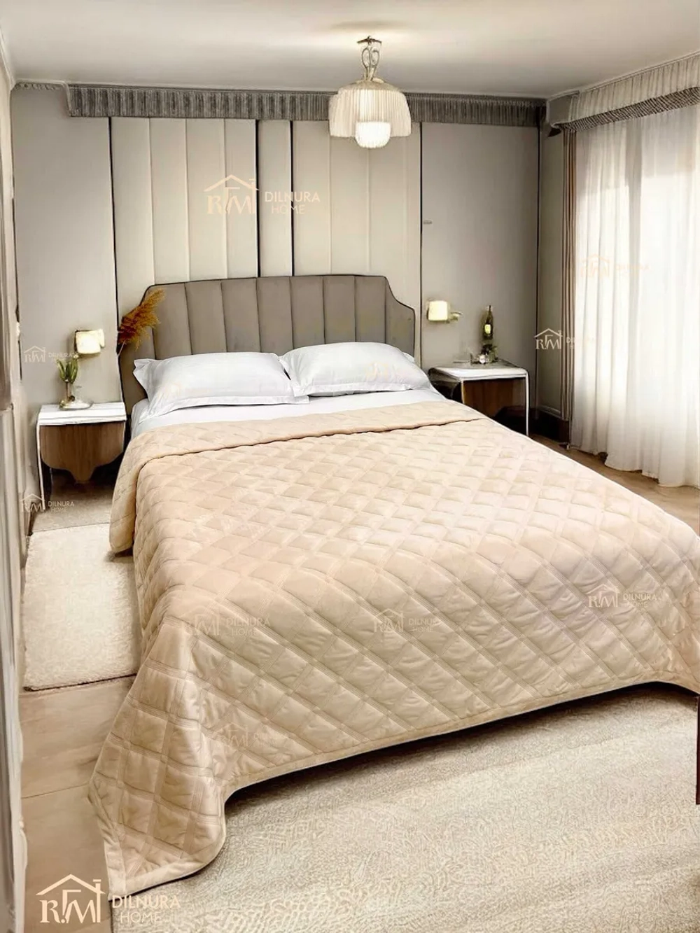 Покрывало 220х240 стеганое для кровати и дивана