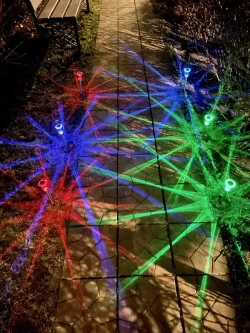 Светильник на солнечной батарее уличный 6 шт , РАЗНОЦВЕТНЫЙ